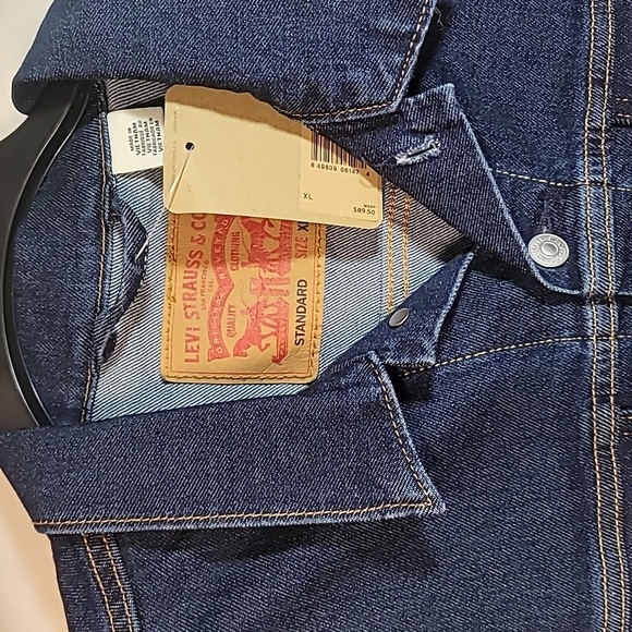 NWT Levi's Men's Dark Blue Denim Jacket XL - Picture 5 of 16